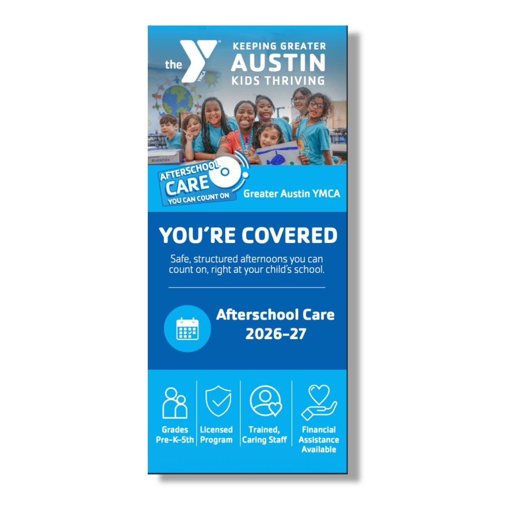 A brochure showing afterschool care options. 